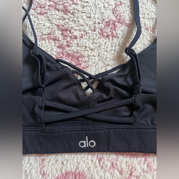 ALO YOGA Interlace Sports Bra Black Size XS (28/30A) - Picture 5 of 11